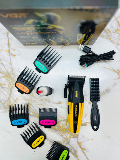 VGR Voyager Super Power V-285 Muscular C1 Trimmer – 9000 RPM, Metal Body, Ceramic Blade & 6 Magnetic Guide Combs|🇦🇷ARGENTINA LOT