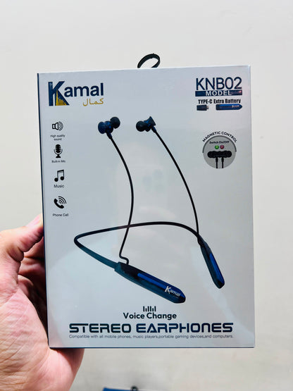 KAMAL KNB02 Wireless Stereo Earphones – High-Quality Sound, Phone Calls & 35 music Battery