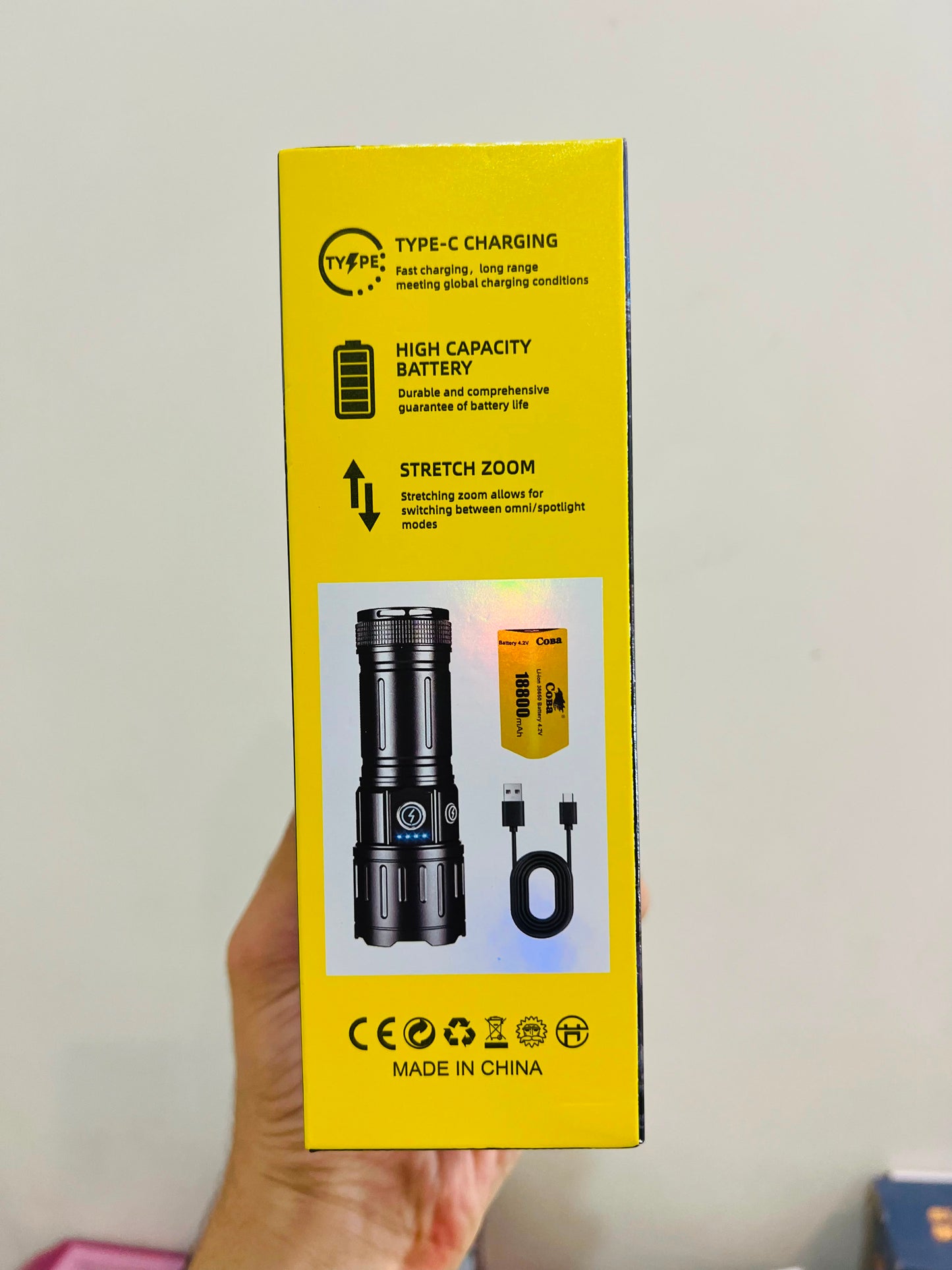 COBA  Aluminum Alloy Strong Light Flashlight CB-B51