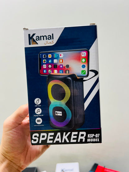 Kamal KSP-07 Portable Speaker – 6 Hours Playtime, USB & Card Support, 1200mAh Battery