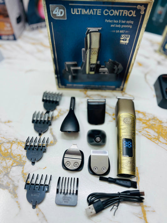 LK-887 4D Ultimate Control 6-in-1 Body Groomer – Professional All-in-One Trimmer