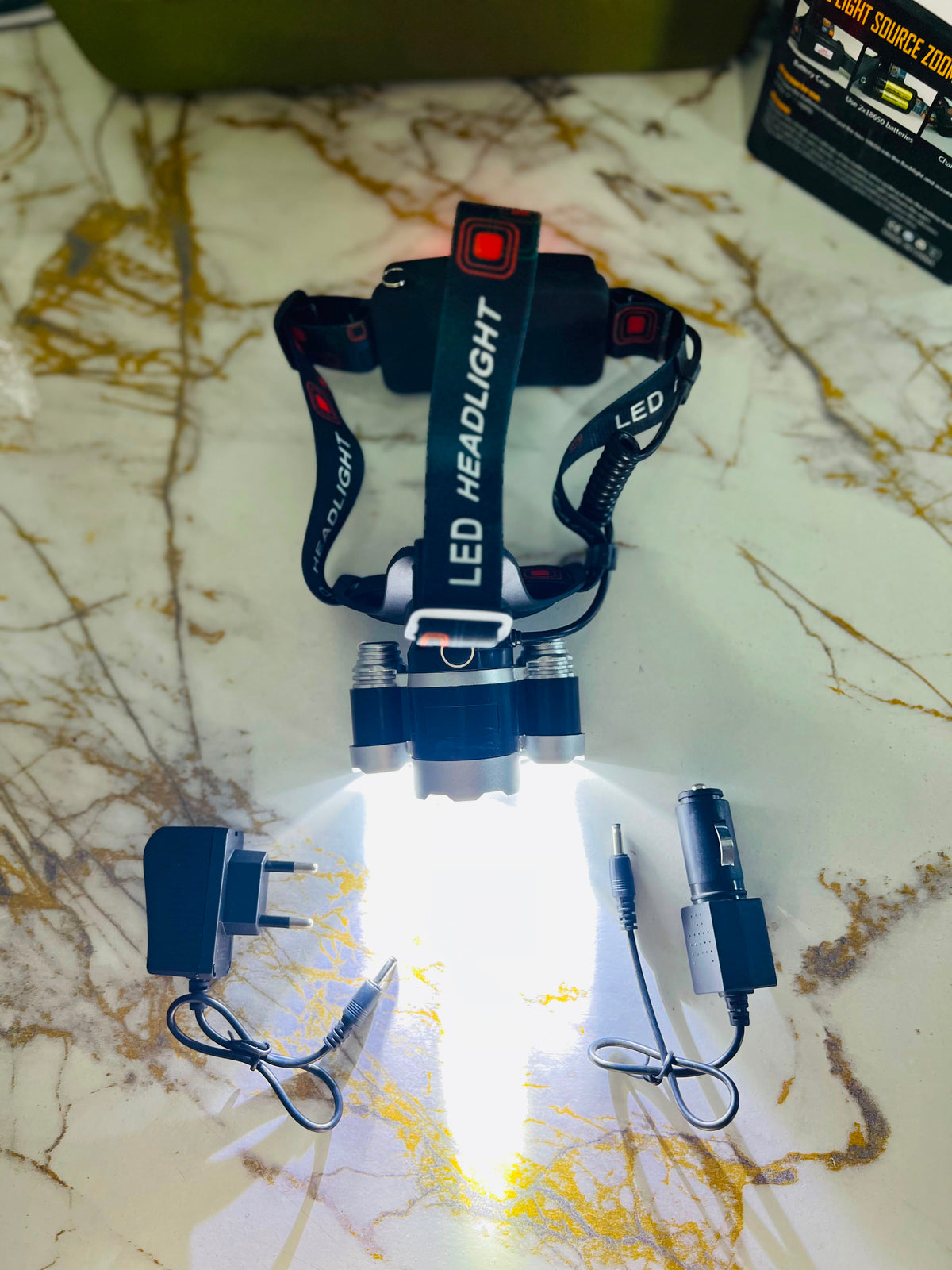 High Power 3x CREE T6 LED Head Lamp with 2x 18650 Rechargeable Batteries – Ultra Bright Head Torch | AwamiImport.com