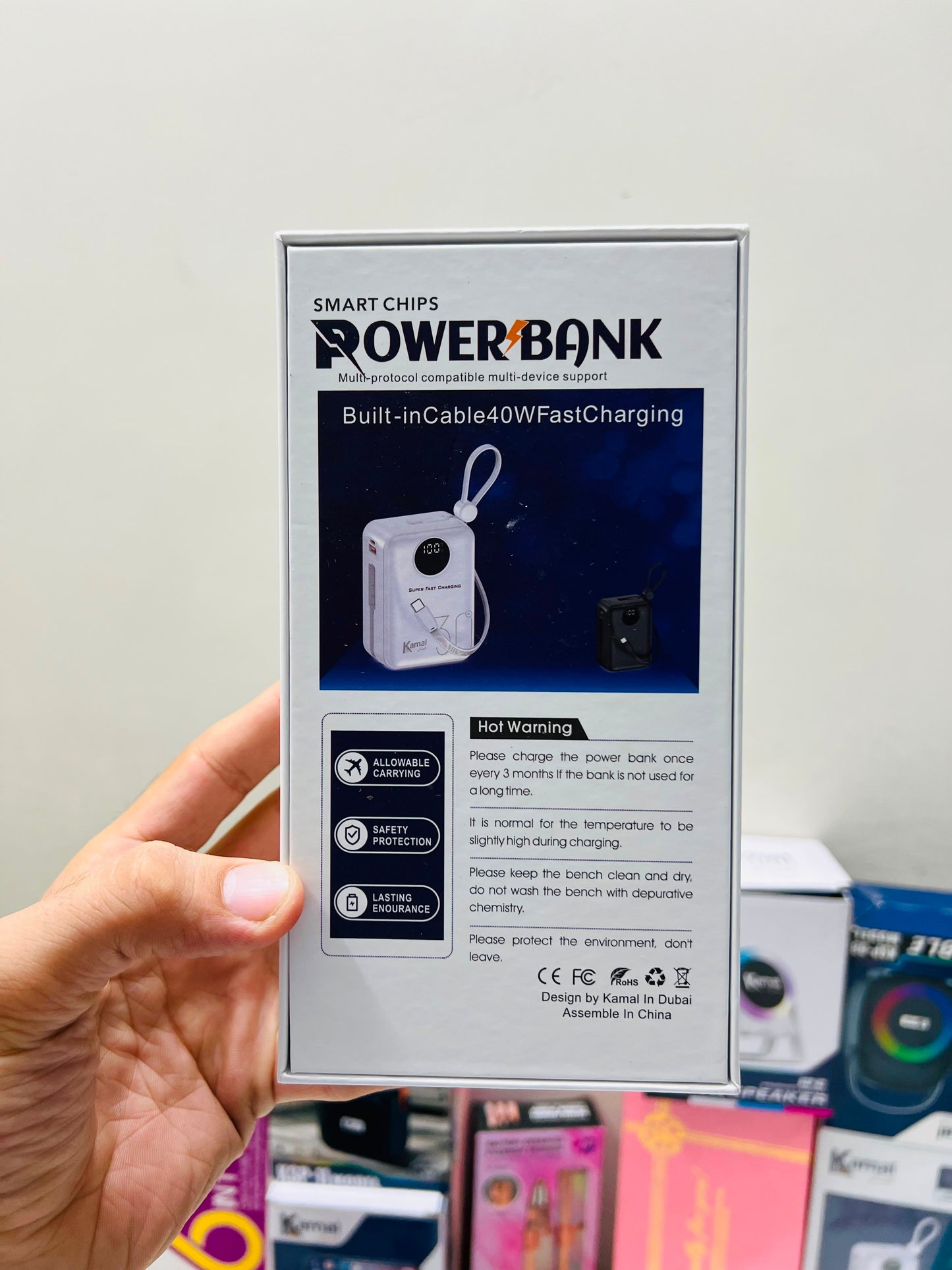 Kamal KPB-035 30000mAh Power Bank – 22.5W Fast Charging, LED Display & 2 Cables