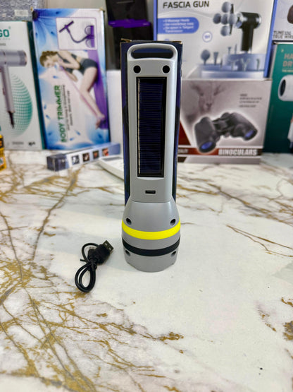 Dual Light Source Torch CH-24084 – Rechargeable High Power Flashlight with Battery Display & Side Light