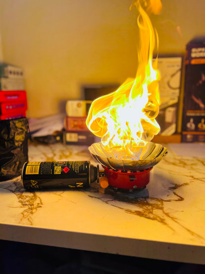 Outdoor Windproof Camping Stove With Butane Bottle  | AwamiImport.com