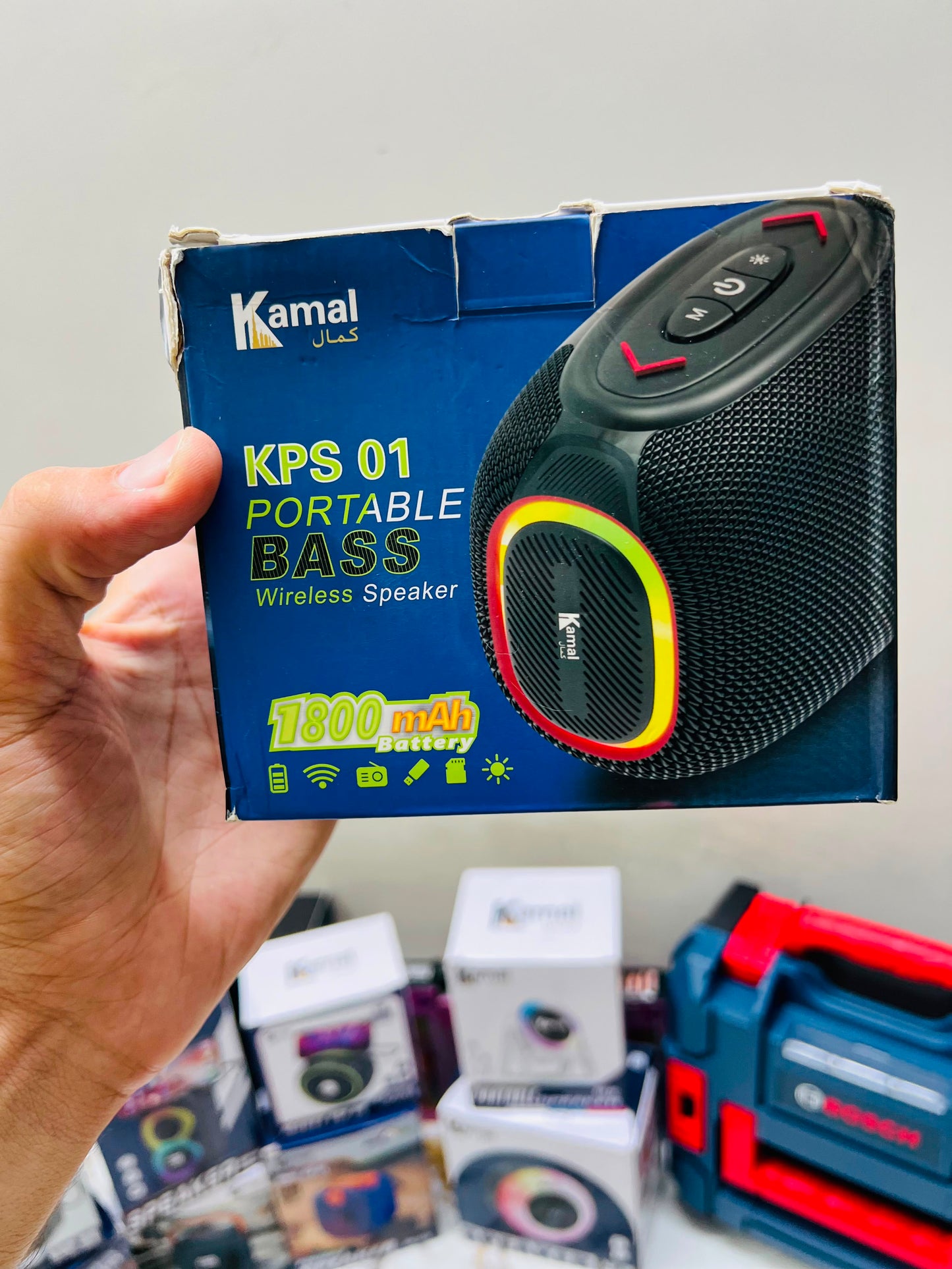 Kamal KSP-01 Portable Bass Wireless Speaker – 1800mAh Battery, 8 Hours Music | Made in Dubai