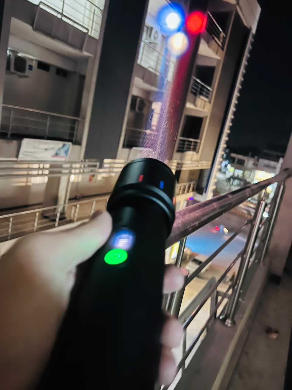 COBA CB-7703 600W LED Flashlight – 3000M Long-Range Aluminium Alloy Torch with 3-Color RGB Side Light