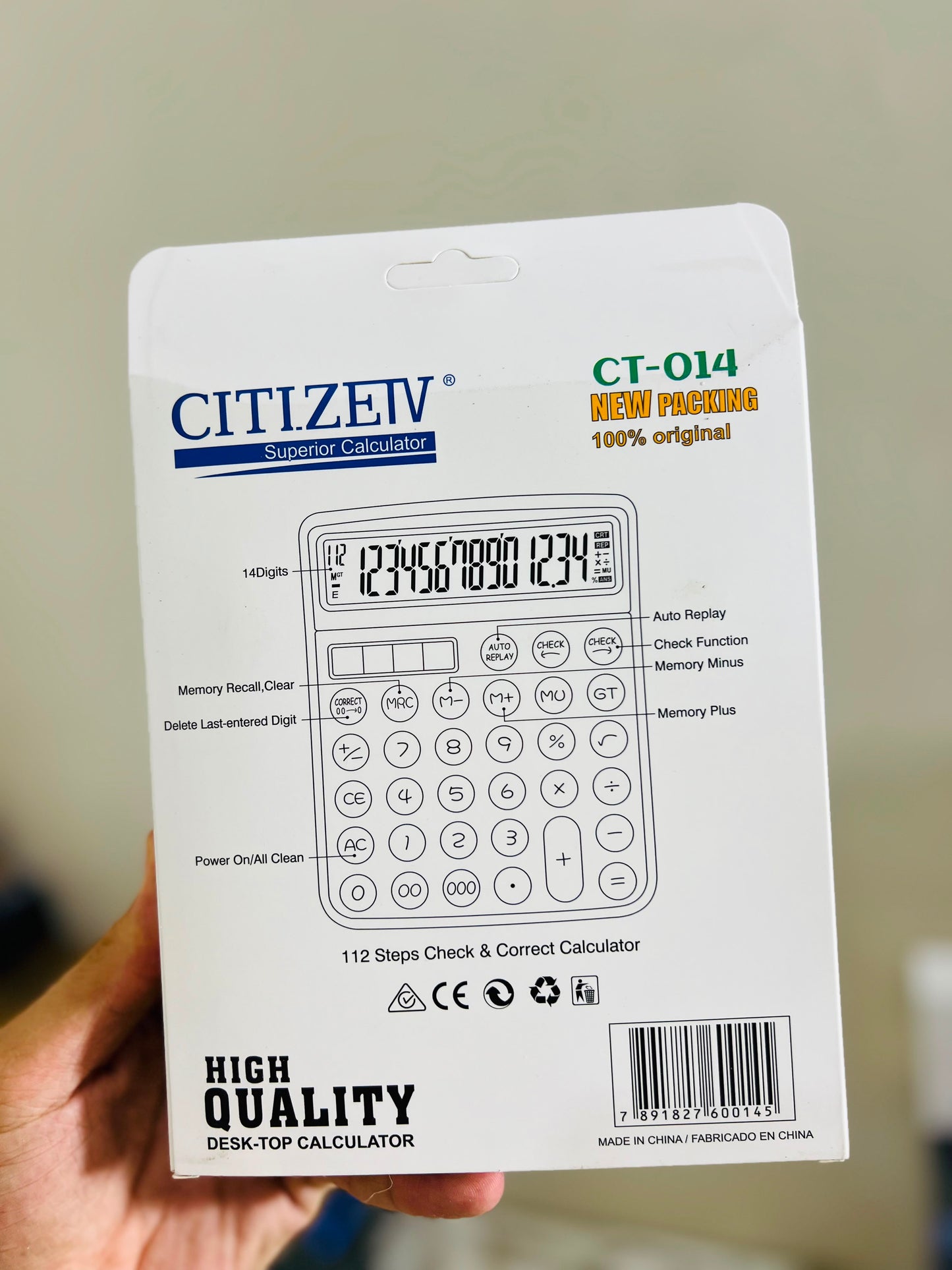 Citi ZETV CT-014 14-Digit Calculator with 112-Step  | Professional Desktop Calculator