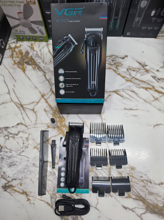 VGR V-282 Professional Hair Clipper | 2000mAh Lithium Battery Cord/Cordless Clipper with LED Display|🇦🇷ARGENTINA LOT