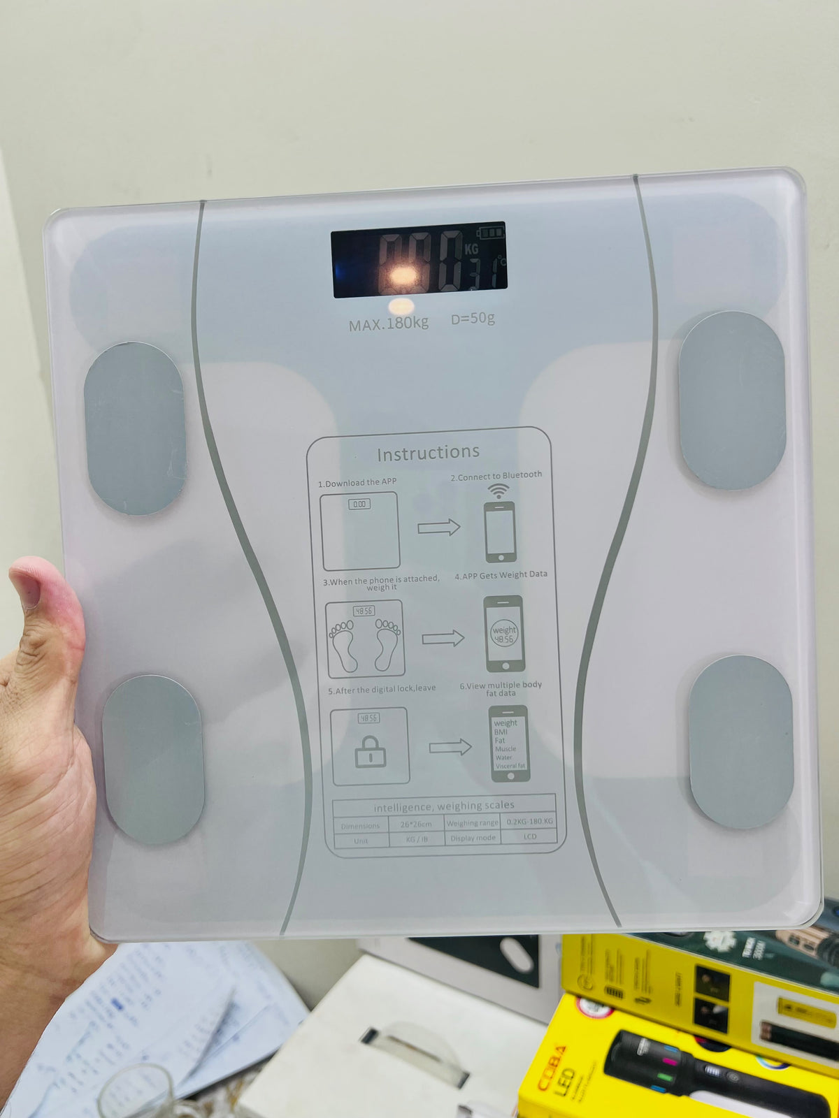 Digital Bathroom Scale – Passionate Creative | Extra Large Backlit LCD DISPLAY