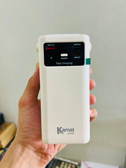 Kamal  30000mAh Power Bank KPB30 -Speed Backup with LED Lamp |