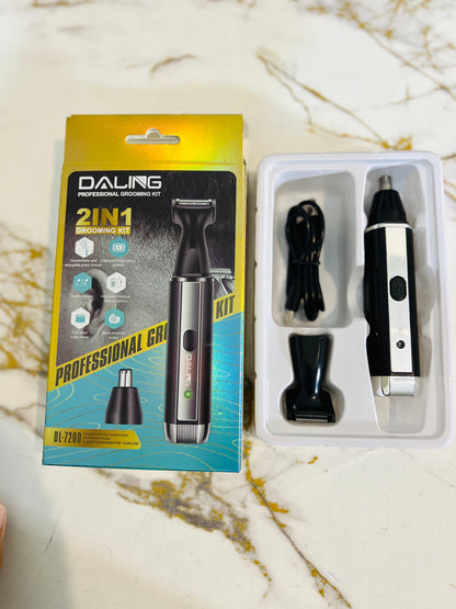 DALING DL-7200 2-in-1 Professional Grooming Kit – Nose Hair Trimmer & Sideburn Trimmer for Men
