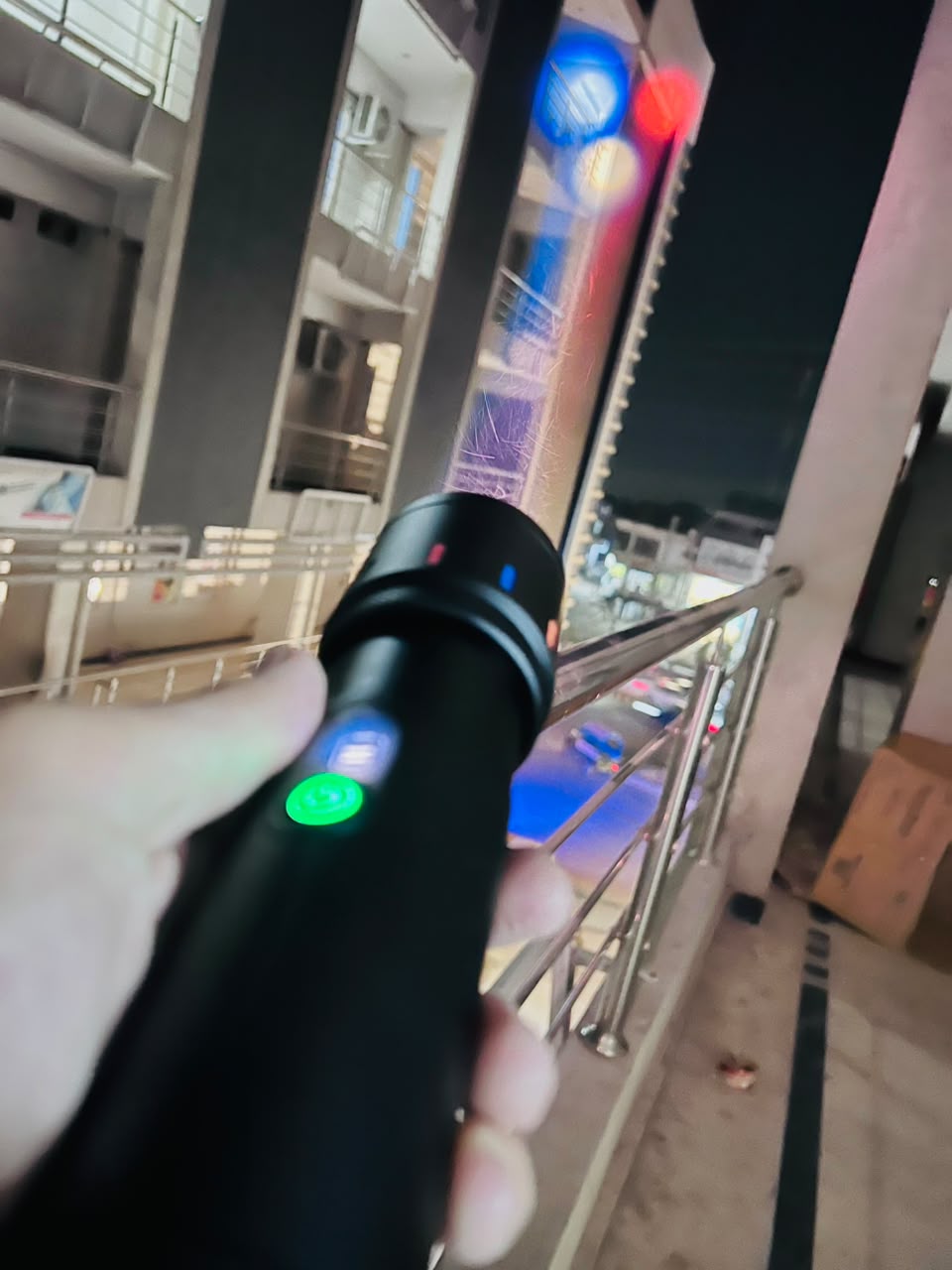 COBA CB-7703 600W LED Flashlight – 3000M Long-Range Aluminium Alloy Torch with 3-Color RGB Side Light
