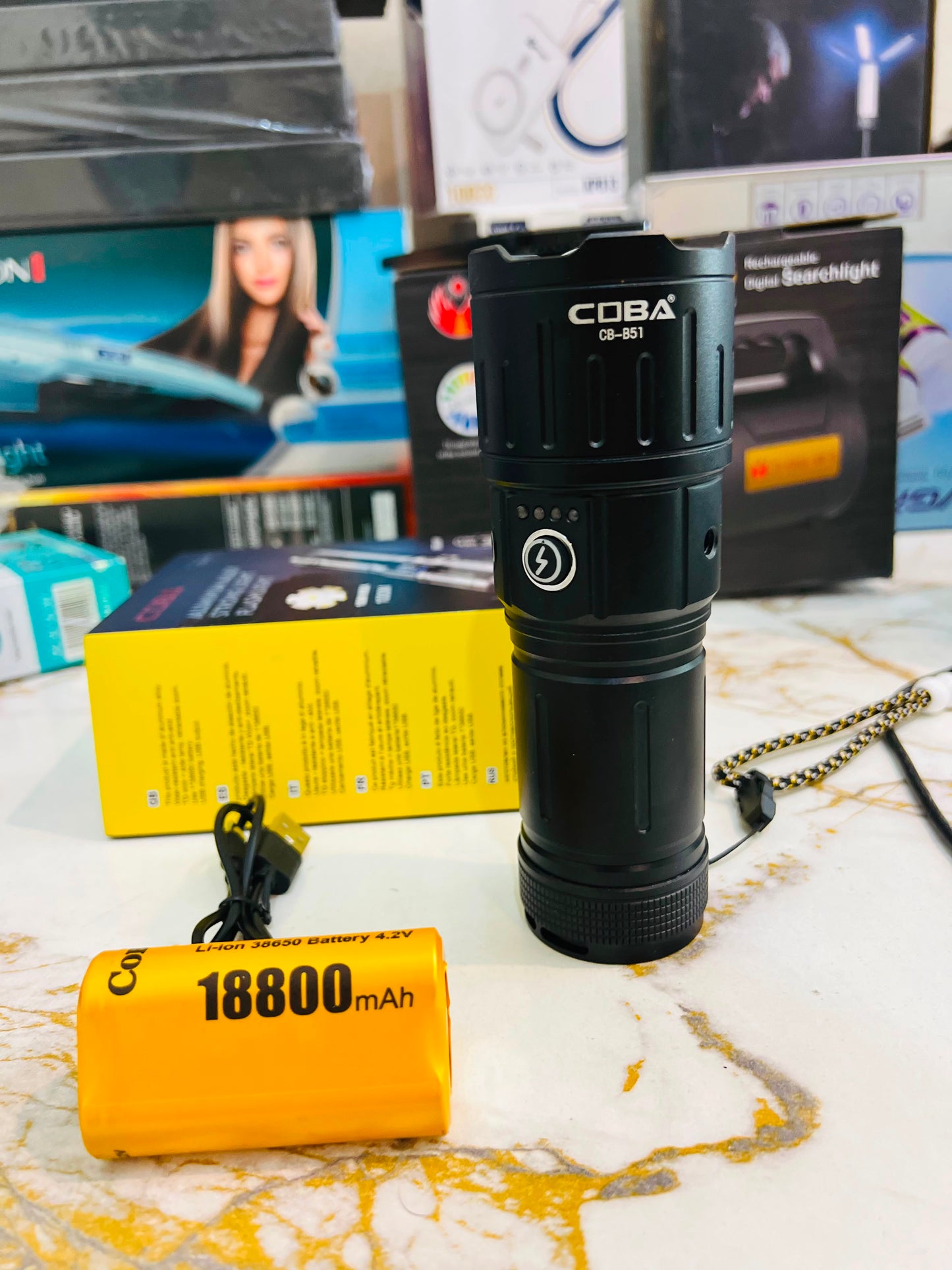 COBA  Aluminum Alloy Strong Light Flashlight CB-B51