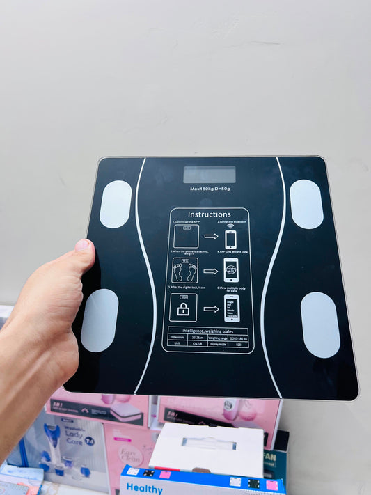 Imported Healthy Weight Digital Scale – 180KG Capacity, Tempered Glass, LCD Display & Mobile App
