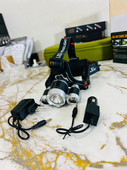 High Power 3x CREE T6 LED Head Lamp with 2x 18650 Rechargeable Batteries – Ultra Bright Head Torch | AwamiImport.com