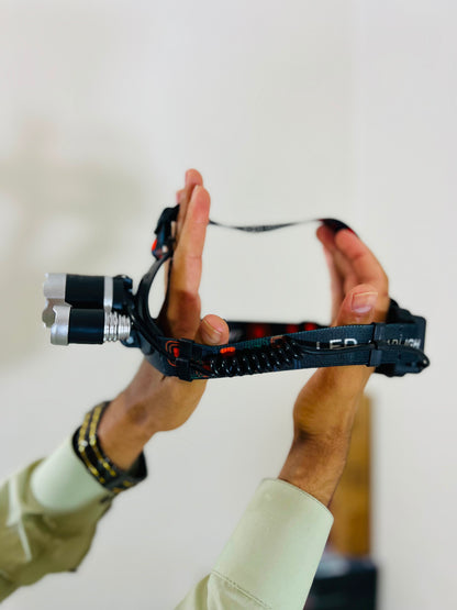 High Power 3x CREE T6 LED Head Lamp with 2x 18650 Rechargeable Batteries – Ultra Bright Head Torch | AwamiImport.com