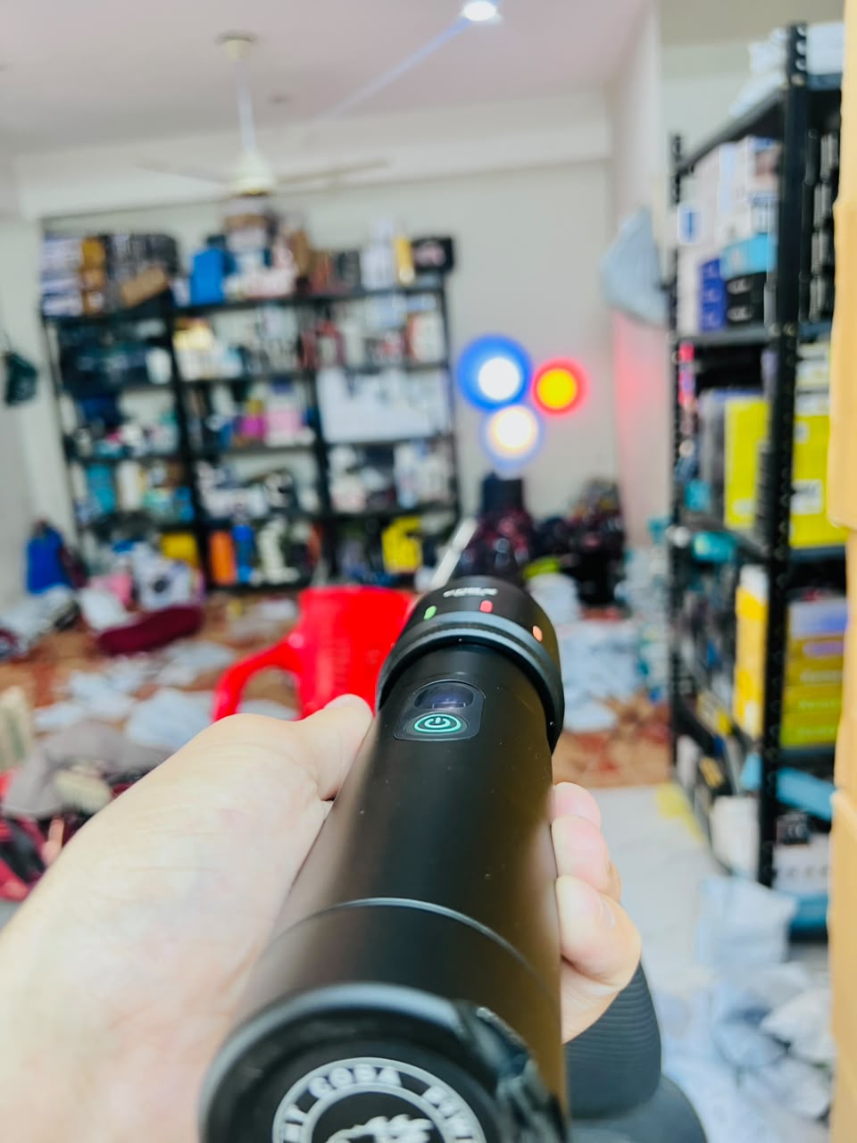 COBA CB-7703 600W LED Flashlight – 3000M Long-Range Aluminium Alloy Torch with 3-Color RGB Side Light