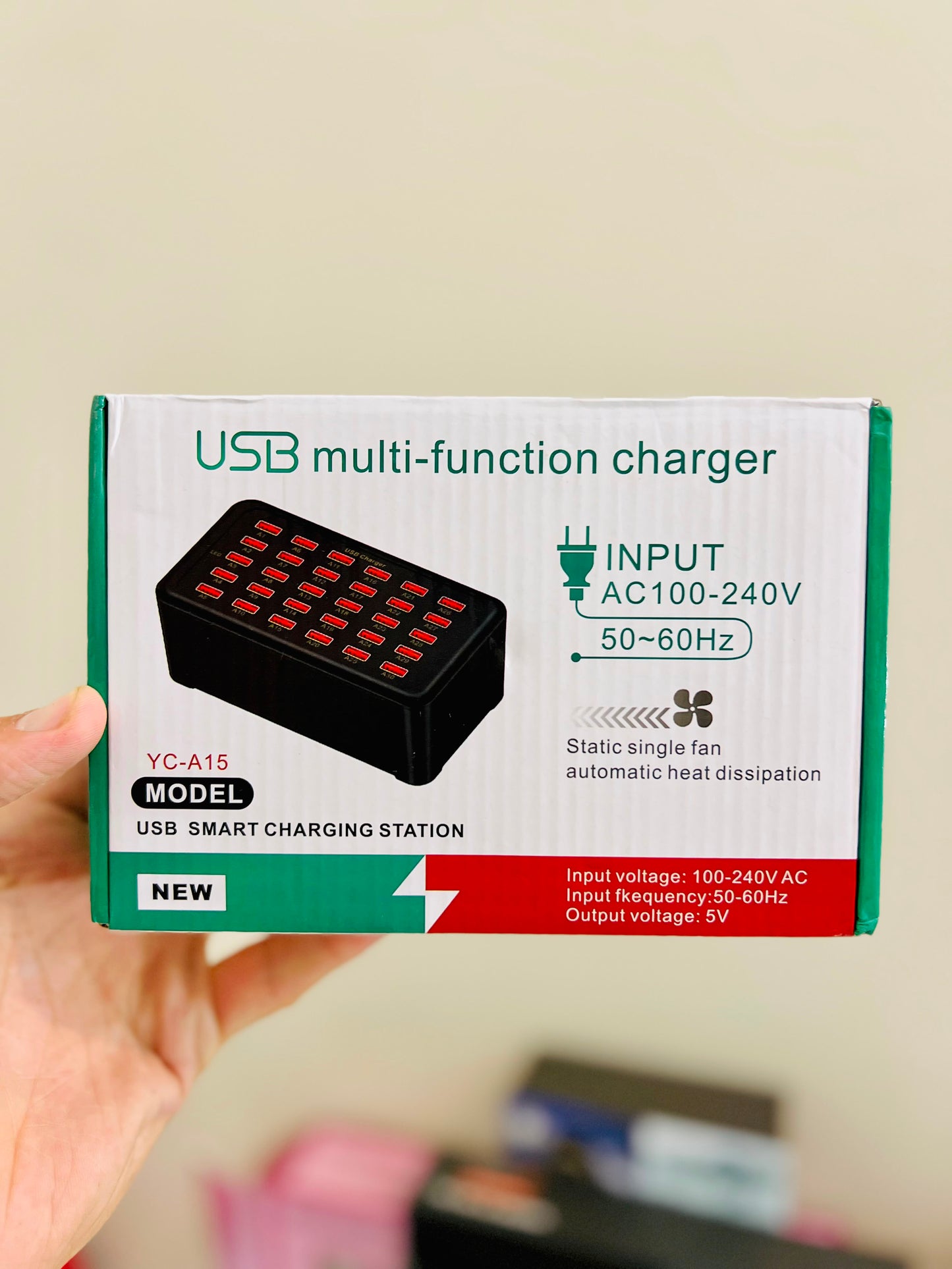 30-Port USB Smart Charging Station | Fast Multi-Device Charger 100-240V AC | 5V USB Charging Hub