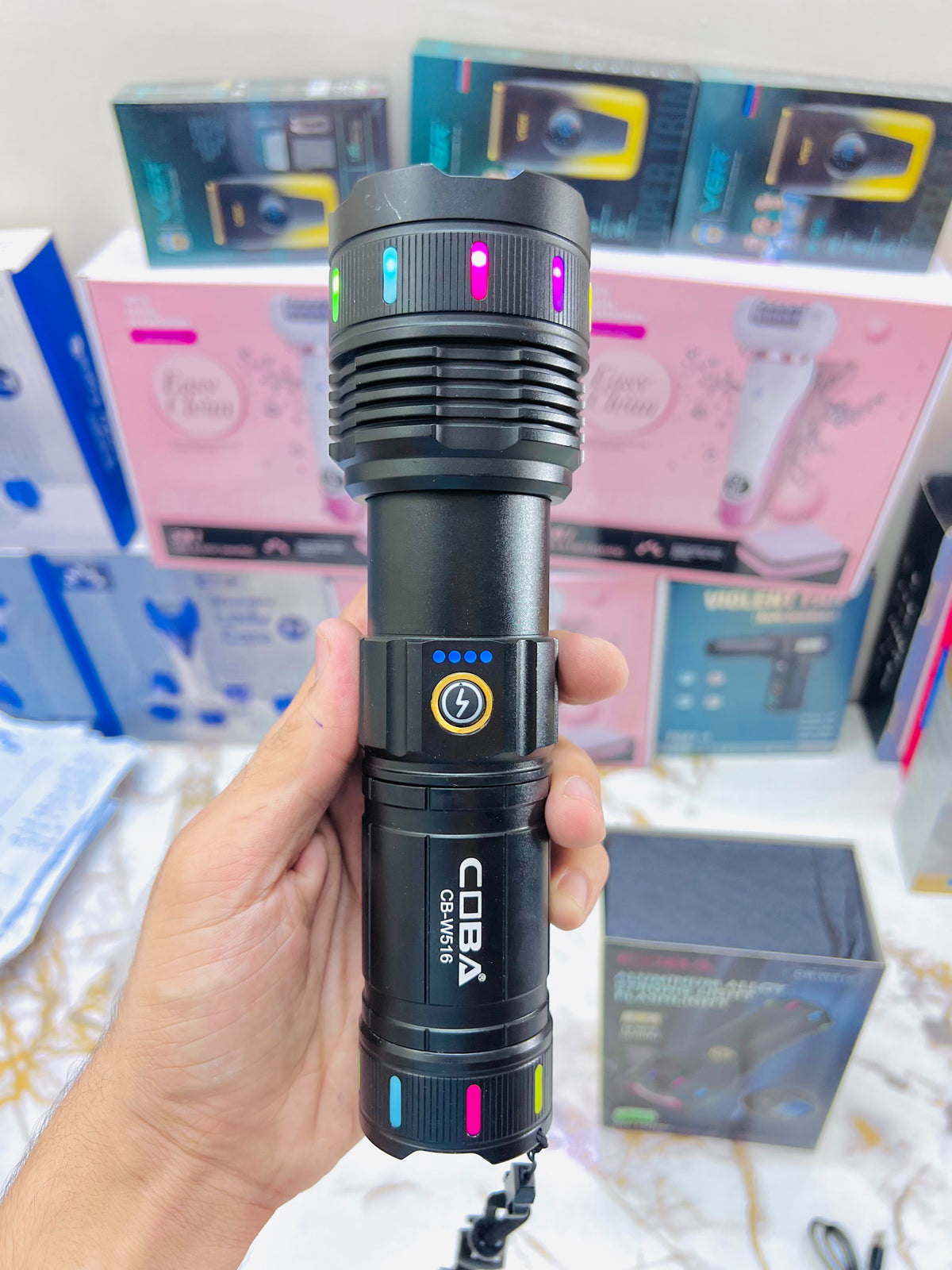 COBA TG WICK W516 Flashlight – 2000M Long-Range Torch, Aluminium Alloy Body & Lithium Battery