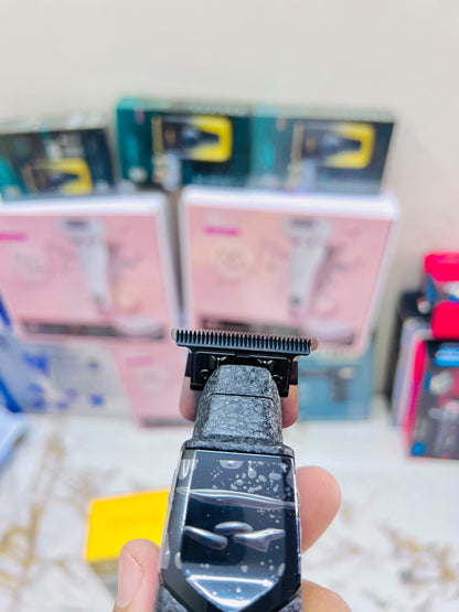Imported Kemei KM-1750 Professional Trimmer – Metal Body, American Design & LCD Display