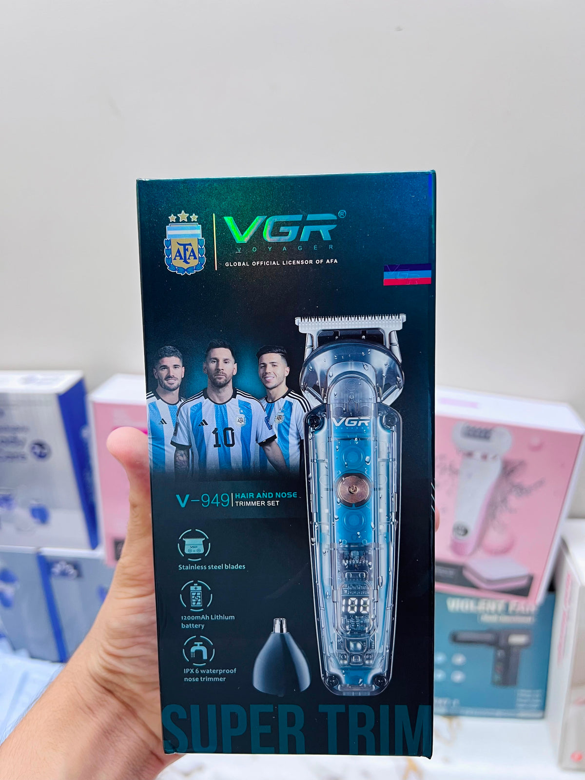 VGR 949 2-in-1 Hair & Nose Trimmer – 180 Min Runtime,  IPX Waterproof|🇦🇷ARGENTINA LOT
