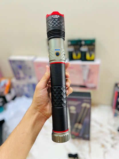 COBA 3000M Powerful LED Flashlight – Aluminum Alloy Torch with 32000mAh Lithium Battery