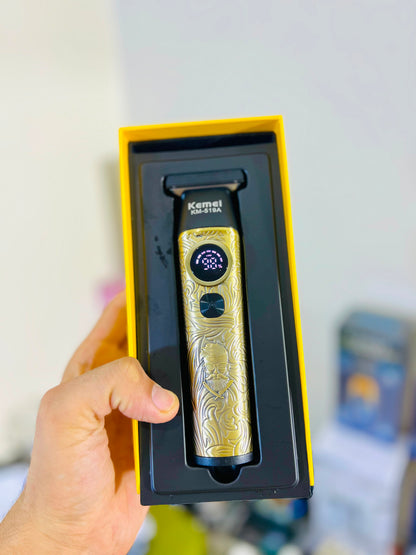 KEMEI KM-519A Dazzling Color Digital Display Hair Trimmer – 7200RPM with 1mm, 2mm & 3mm Combs