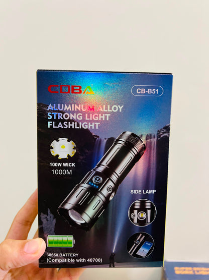 COBA  Aluminum Alloy Strong Light Flashlight CB-B51