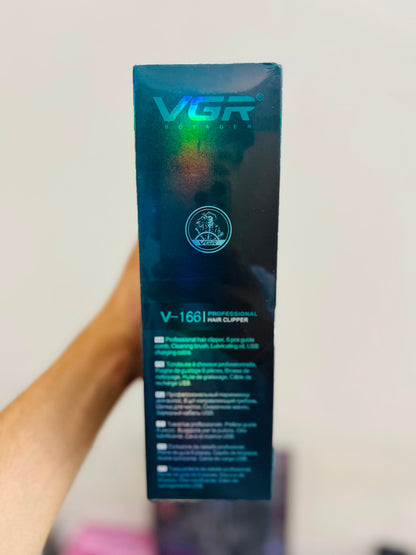 VGR V-166 Professional Stainless Steel Hair Clipper | 2000mAh Lithium Battery| 6 Guide Combs| 🇦🇷 Argentina lot