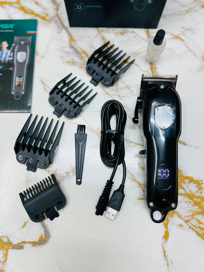 VGR V-652M Professional Hair Clipper – Stainless Steel Blade, 1500mAh Battery|🇦🇷ARGENTINA LOT
