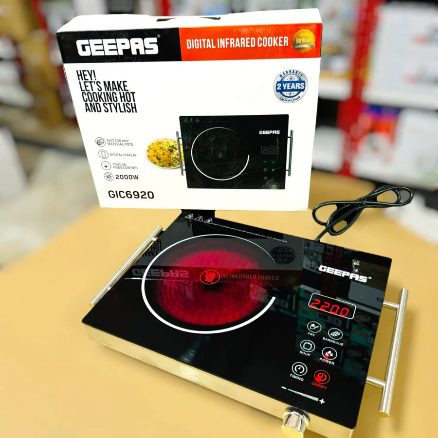 Geepas Digital Infrared Cooker GIC6920 – Fast, Safe & Energy-Efficient | AwamiImport.com